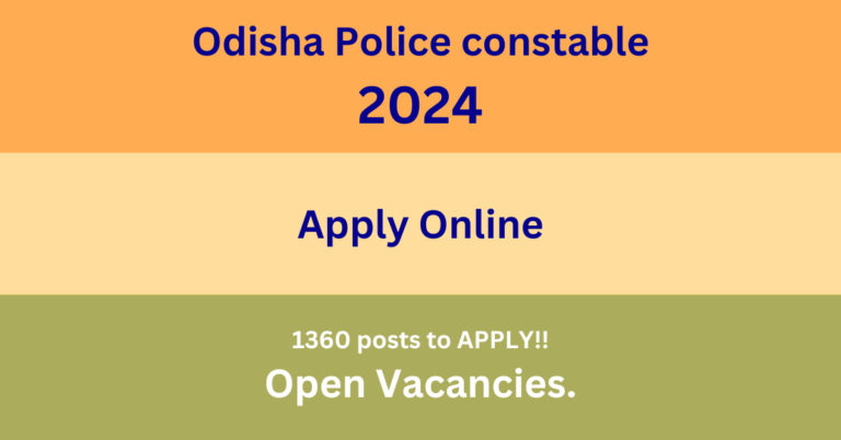 Odisha Police constable 2024