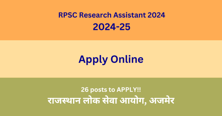 RPSC Research Assistant 2024