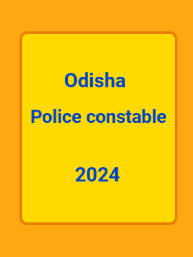 Odisha Police constable 2024